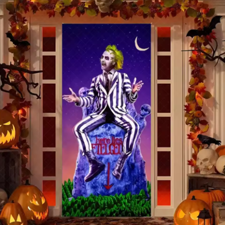 Scary Halloween Door Cover