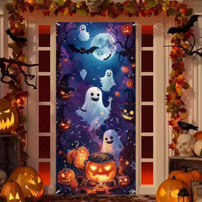 Scary Halloween Door Cover