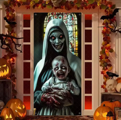 Scary Halloween Door Cover