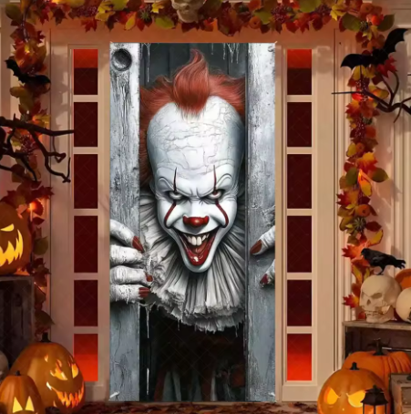Scary Halloween Door Cover