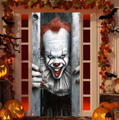 Scary Halloween Door Cover