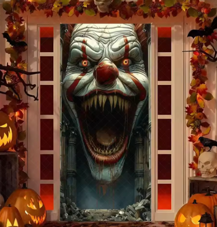 Scary Halloween Door Cover