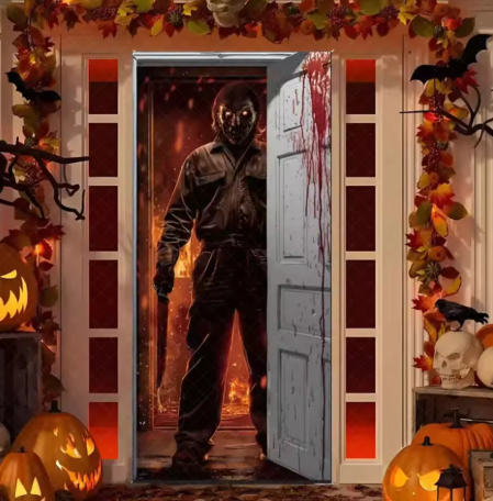 Scary Halloween Door Cover