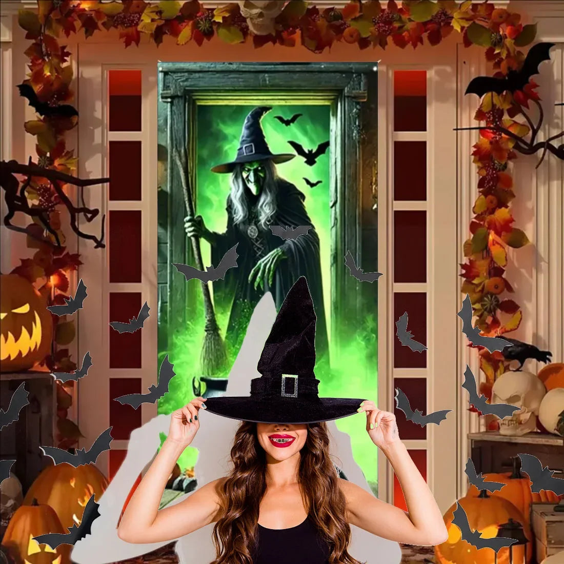 Scary Halloween Door Cover