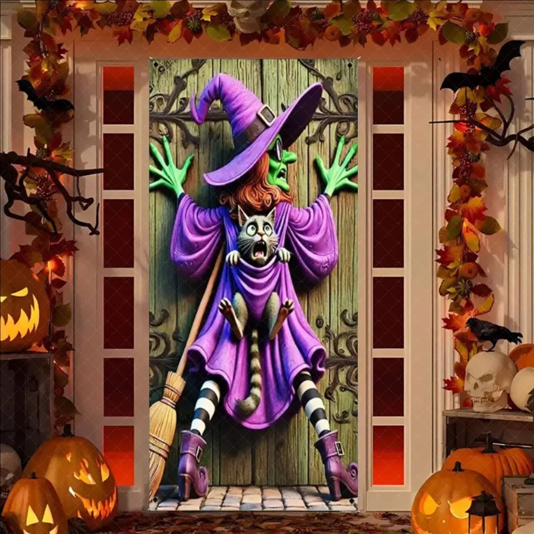 Scary Halloween Door Cover