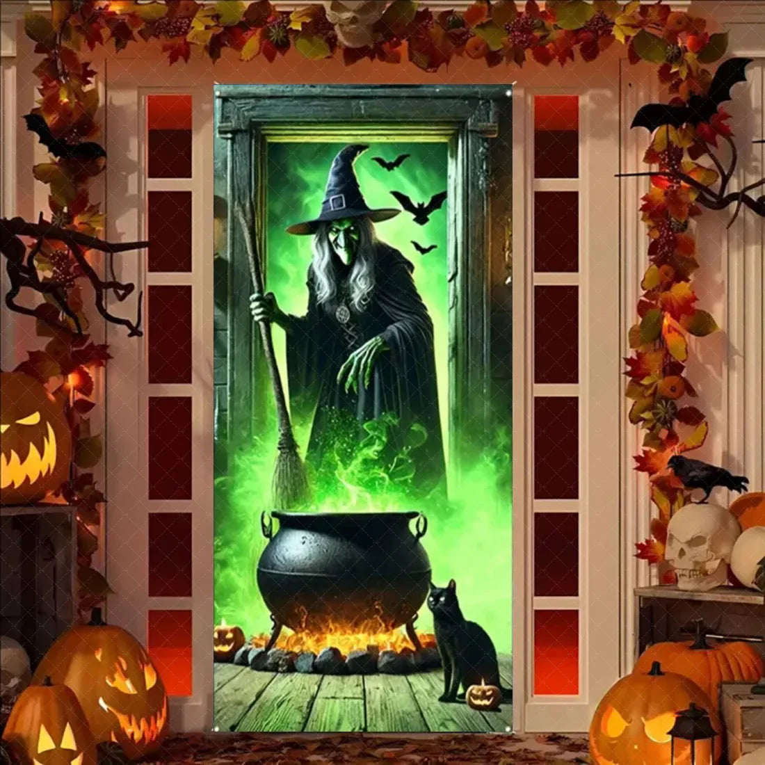 Scary Halloween Door Cover