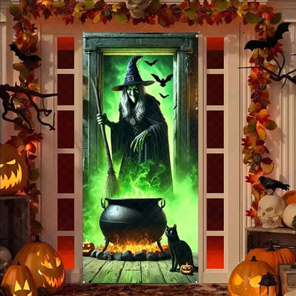 Scary Halloween Door Cover