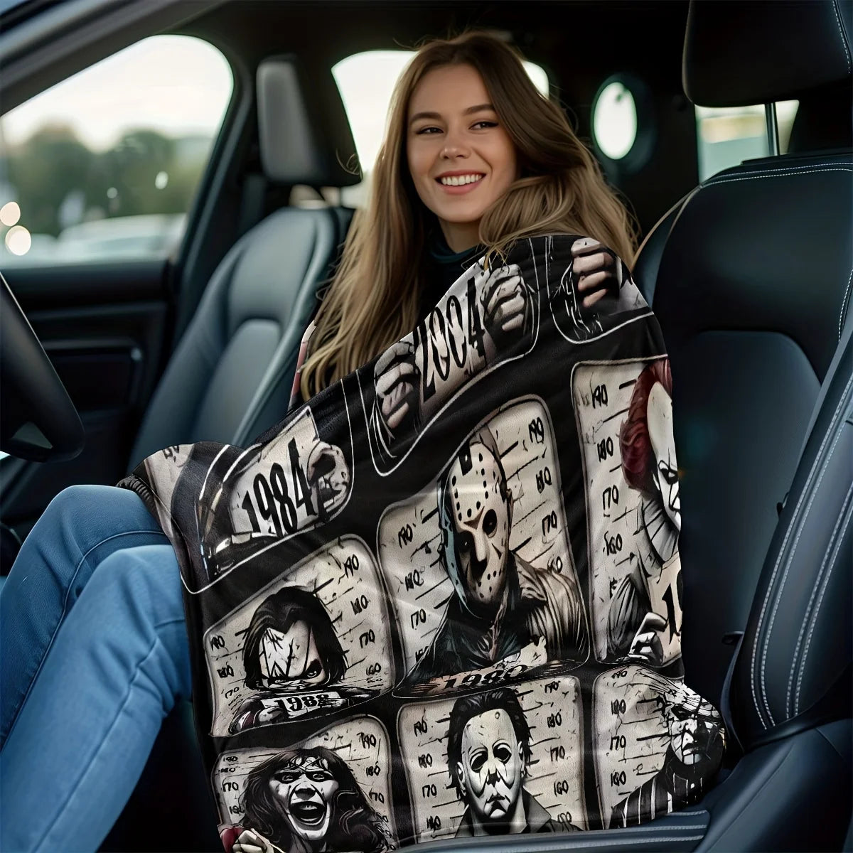 Horror-Themed Throw Blanket