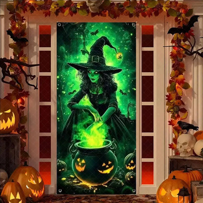 Scary Halloween Door Cover