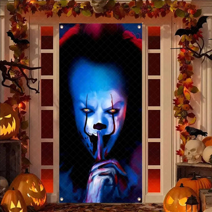 Scary Halloween Door Cover