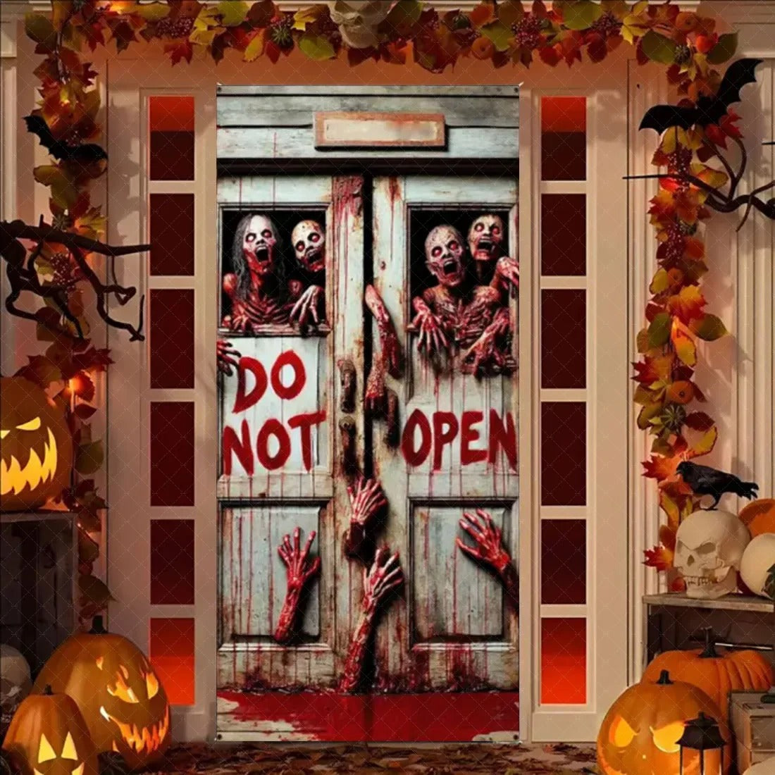 Scary Halloween Door Cover